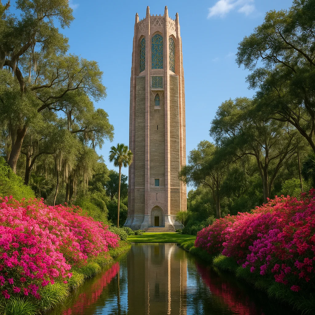 Bok Tower Gardens singing tower and beautiful landscaping