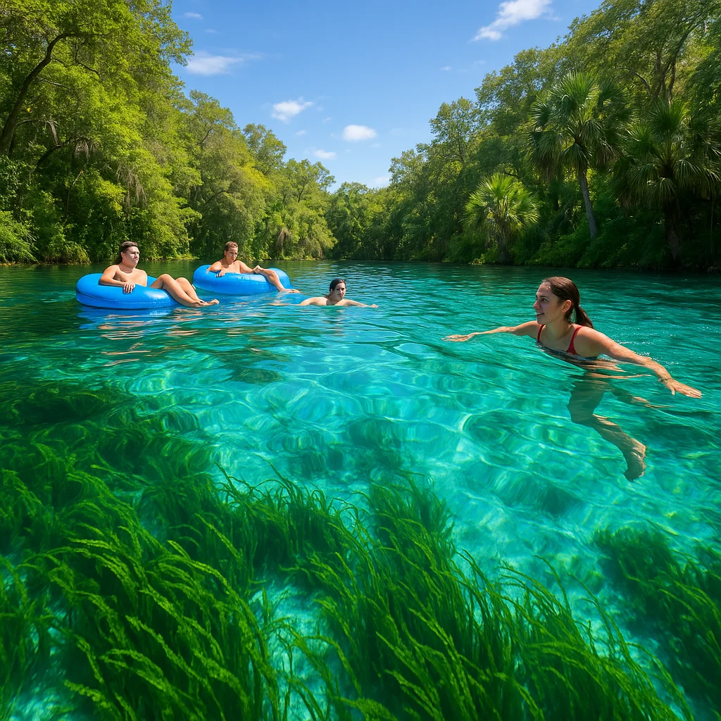 Rainbow Springs State Park crystal clear blue water Florida