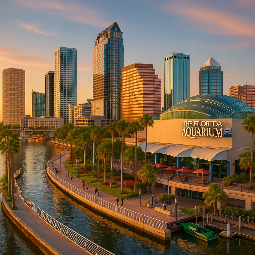 Tampa Riverwalk downtown Florida urban day trip