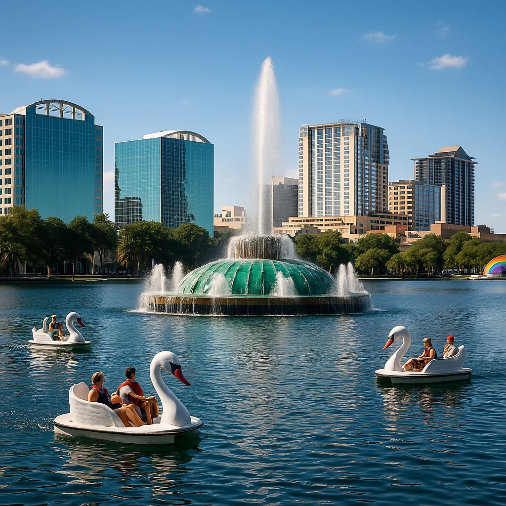 Lake Eola Orlando Swan Boats